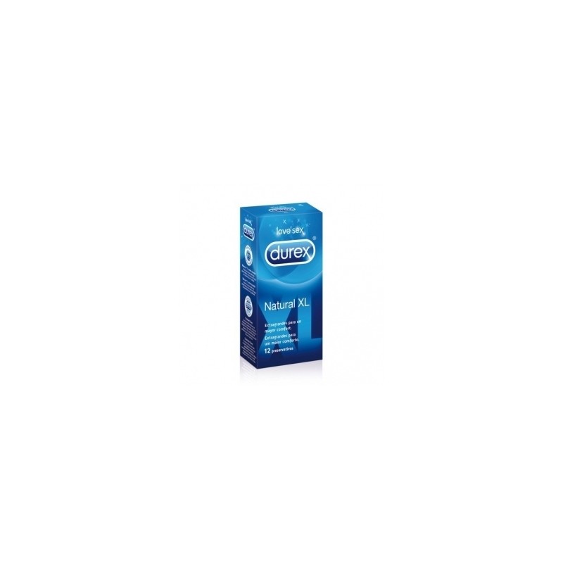 PROFILACTICOS DUREX NATURAL XL EASY ON 12 UDS