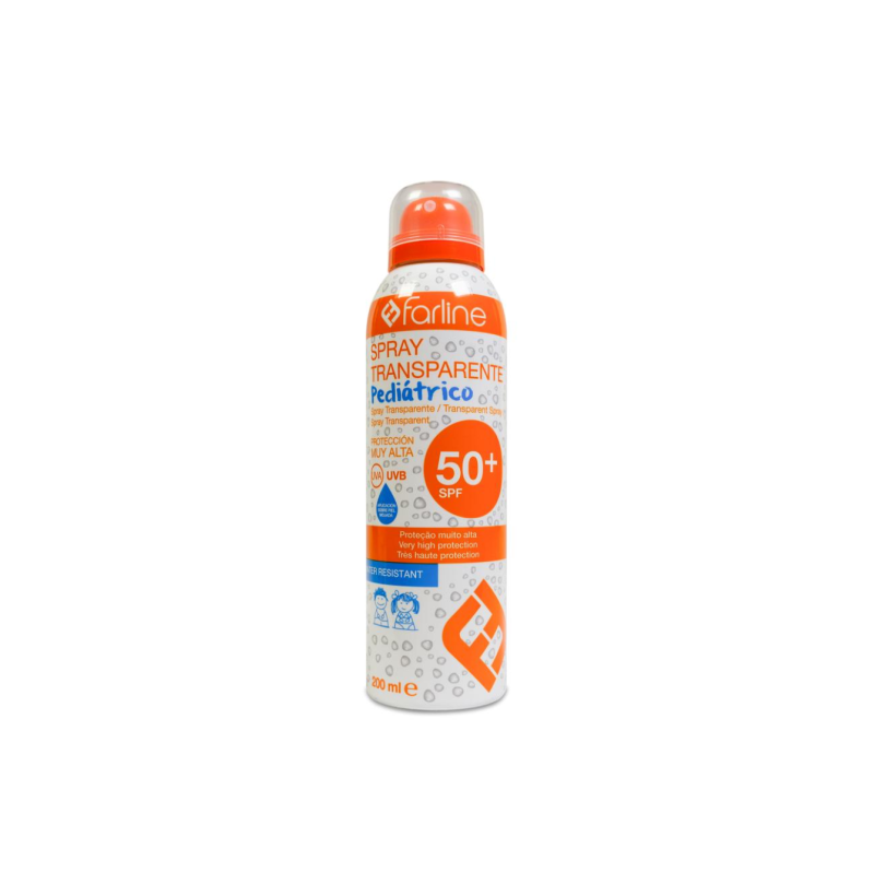 FARLINE SPRAY TRANSPARENTE PEDIATRICO SPF50+ 1 ENVASE 200 ML