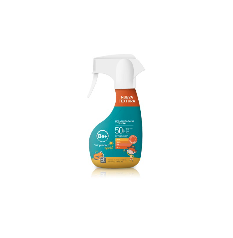 BE+ SKINPROTECT INFANTIL ULTRAFLUIDO SPRAY FACIAL Y CORPORAL SPF 50+ 1 ENVASE 250 ML