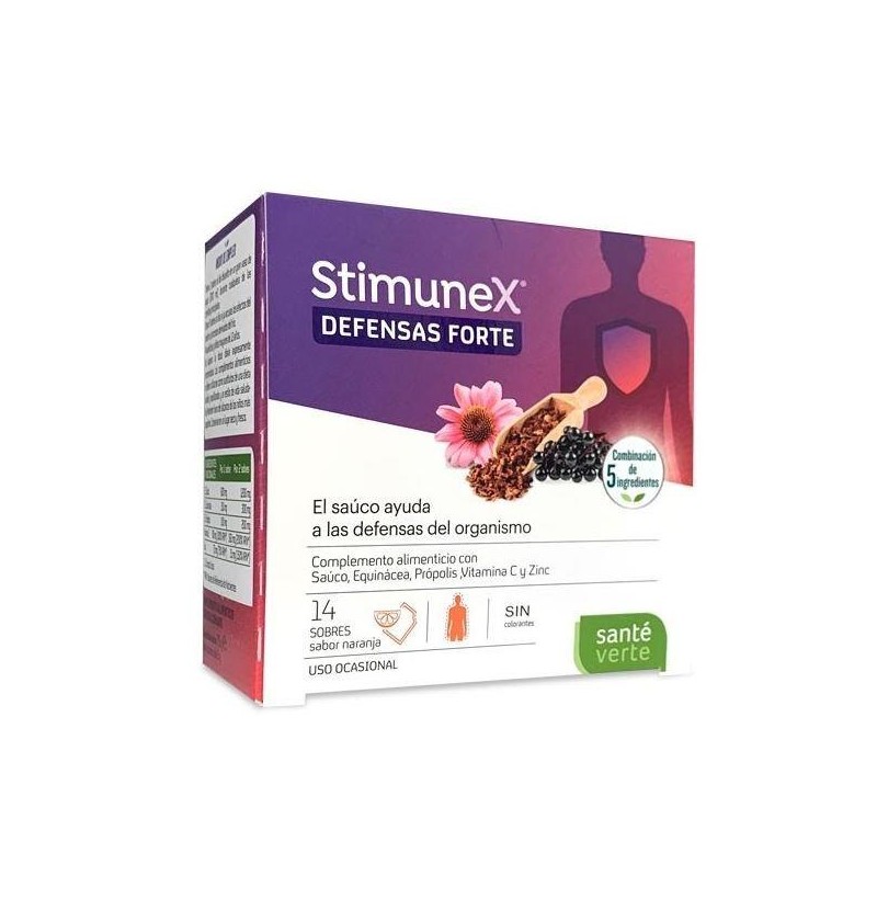 SANTE VERTE STIMUNEX DEFENSAS FORTE 14 SOBRES 5 G SABOR NARANJA